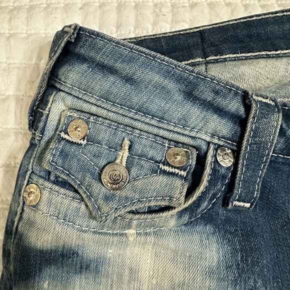 363 True Religion skinny jeans white washed bleached sz 25 - Picture 9 of 9